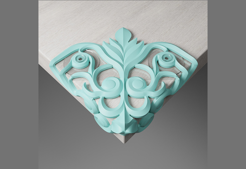 渦卷紋護角 防撞桌角 (薄荷藍) 